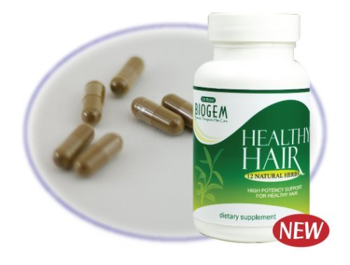 Dr. Ross' BIOGEM Healthy Hair Dietary Supplement - 60 Capsules for Hair Growth, Strength & Shine | Supports Thicker, Fuller Hair for Men & Women | Perfect for Daily Hair Care Routine & Post-Chemo Recovery