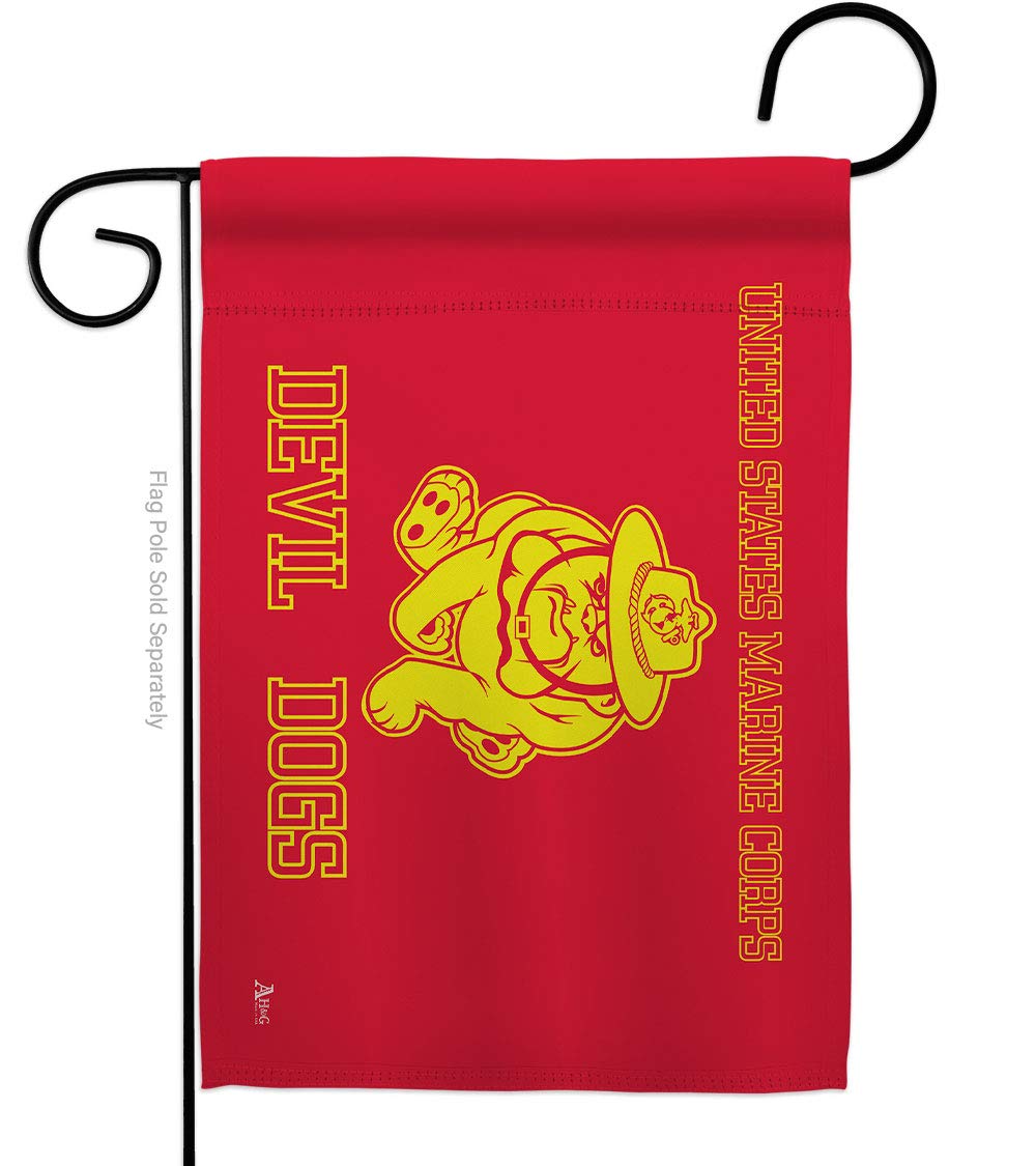 Americana Home & Garden G142313-BO 13x18.5 Inch Double-Sided Marine Bull Dogs Garden Flag - Patriotic Armed Forces Corps Decorative Banner for Yard, House & Outdoor Decor - Perfect for Military Appreciation, Veterans Day & Patriotic Holidays