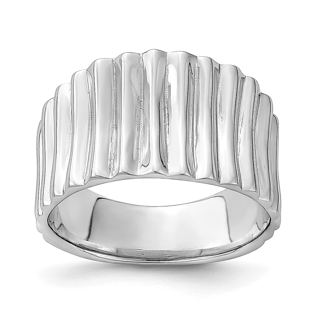 925 Sterling Silver Ridged Band Ring for Women - Elegant Stackable Ring, Dainty Minimalist Jewelry Gift for Her - Perfect for Everyday Wear, Anniversary & Birthday Gifts