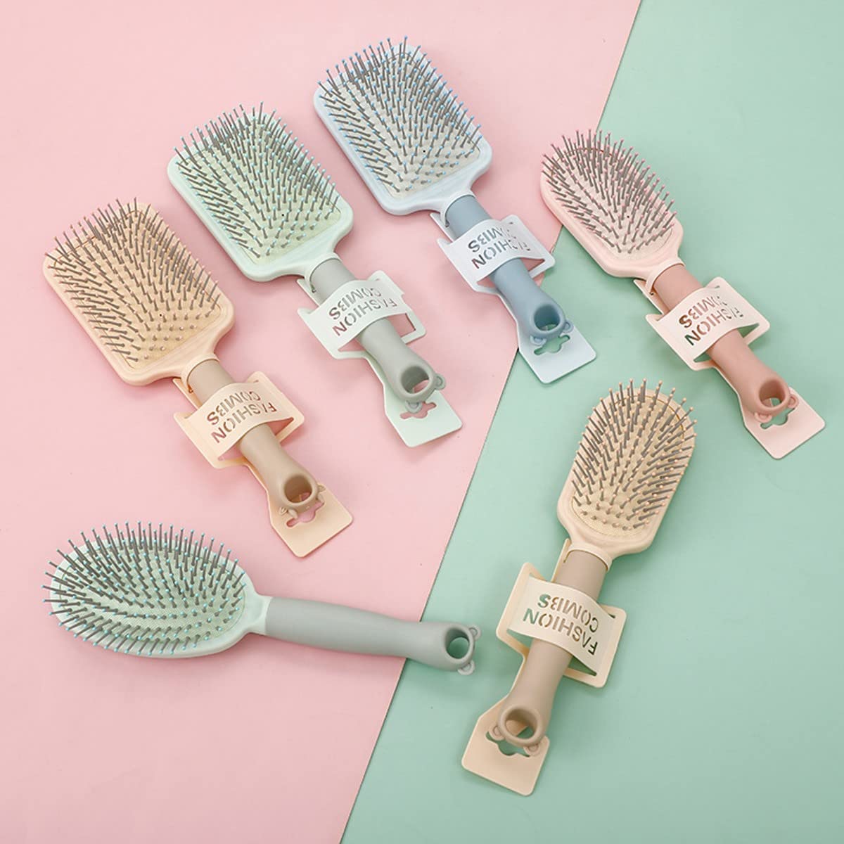 Scalp Massage Hair Brush - Detangling & Styling Brush for Thick, Wavy, Curly or Thin Hair - Anti-Knot Comb for Women, Girls & Kids - Blue Oval Hairbrush - Perfect for Daily Hair Care, Salon Styling & Relaxing Scalp Massage