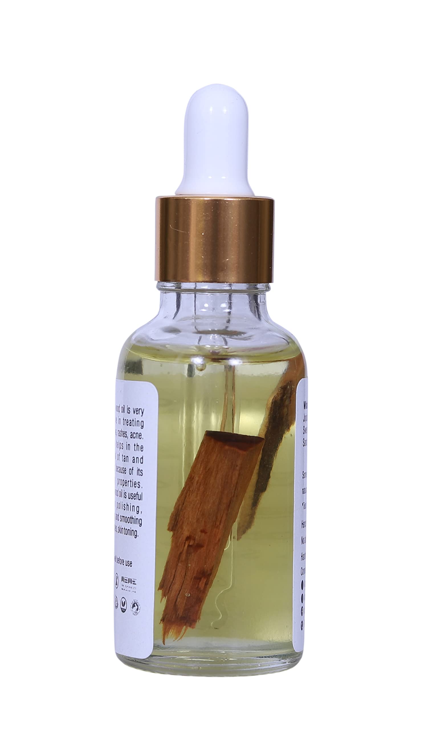 Organic Sandalwood Bark Infused Facial Oil - 30ml | Anti-Aging Serum with Jojoba Oil, Avocado Oil & Sweet Almond Oil | Hydrating & Nourishing for Dry Skin, Wrinkles & Fine Lines | Perfect for Night Routine & Daily Skincare Regimen