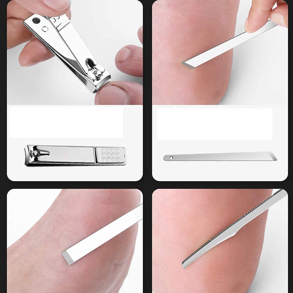 GELATO BEAUTY Professional 16-Piece Manicure Pedicure Kit - Stainless Steel Nail Clippers, Scissors & Grooming Tools in Leather Case - Perfect for Home Salon, Travel & Gift Giving