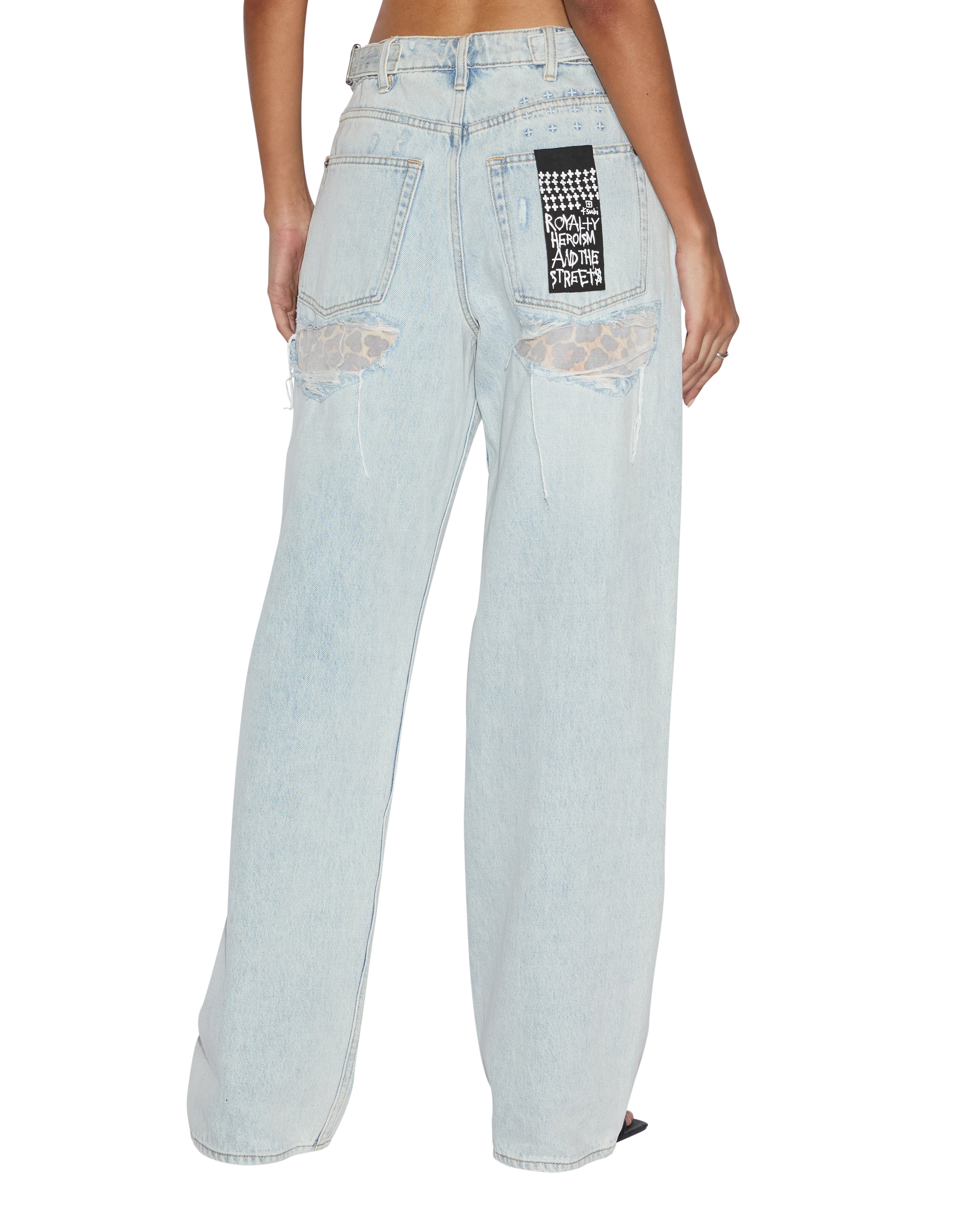 Low Rider Skyfall Rampant Ripped Jeans - Trendy Distressed Denim Pants for Men & Women | Perfect for Casual Outfits, Streetwear & Night Out Looks