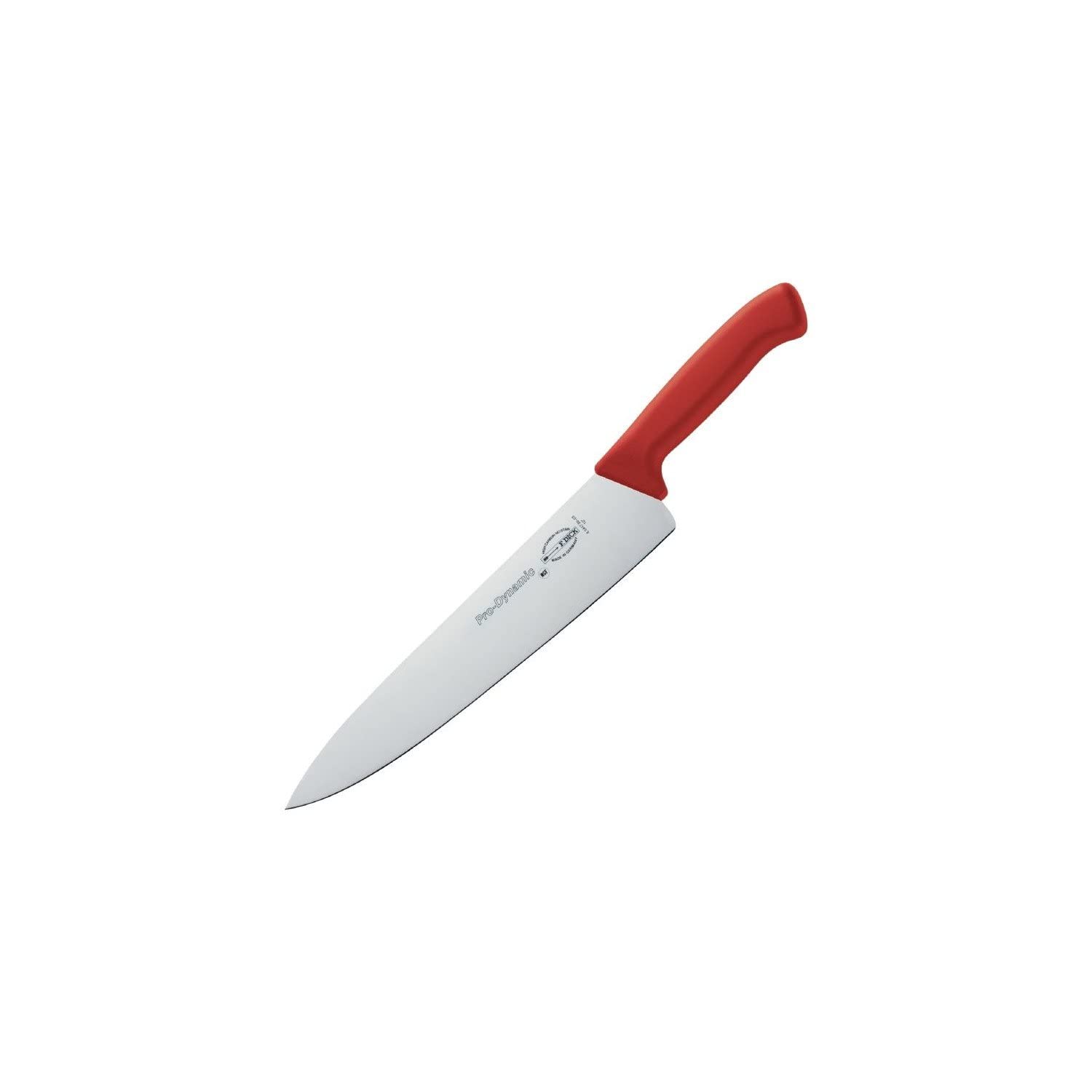 Dick Knives DL345 Pro-Dynamic HACCP Chef's Knife - Professional Kitchen Knife with Ergonomic Handle (Red) - Perfect for Slicing, Dicing, and Chopping Vegetables, Meat, and Fruits in Home & Commercial Kitchens