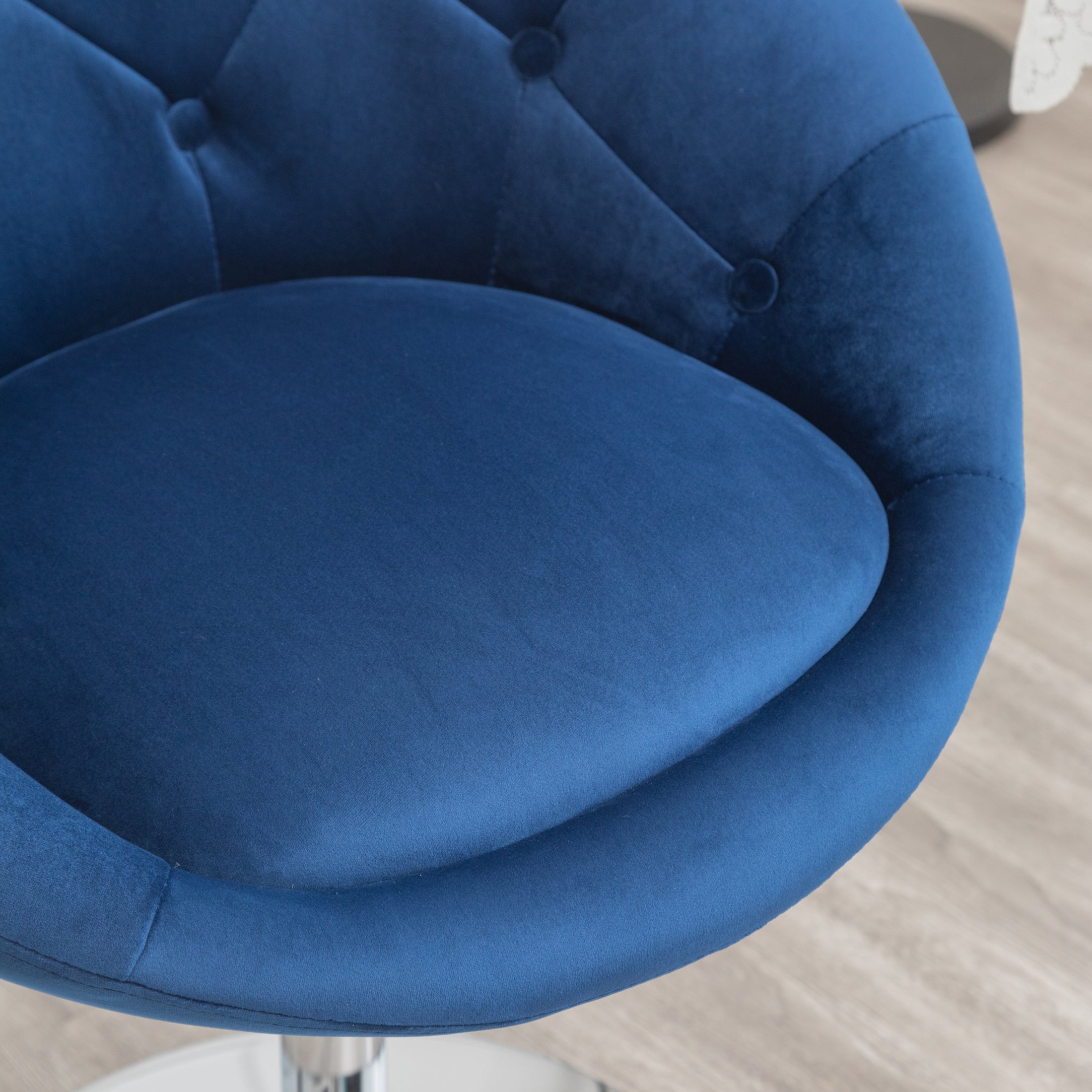Roundhill Furniture Noas Velvet Upholstered Tufted Back Swivel Accent Chair - Modern Living Room Lounge Chair for Home Office, Bedroom & Reading Nook