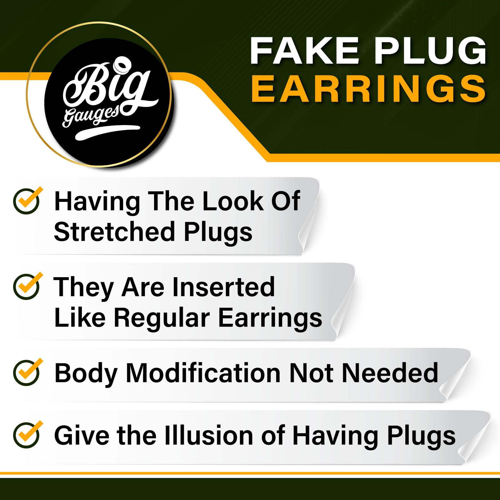 Black Anodized O-Rings Piercing Jewelry - Fake Ear Plugs & Cheater Earrings for Lobe Stretching - Perfect for Gauges, Alternative Style & Everyday Wear