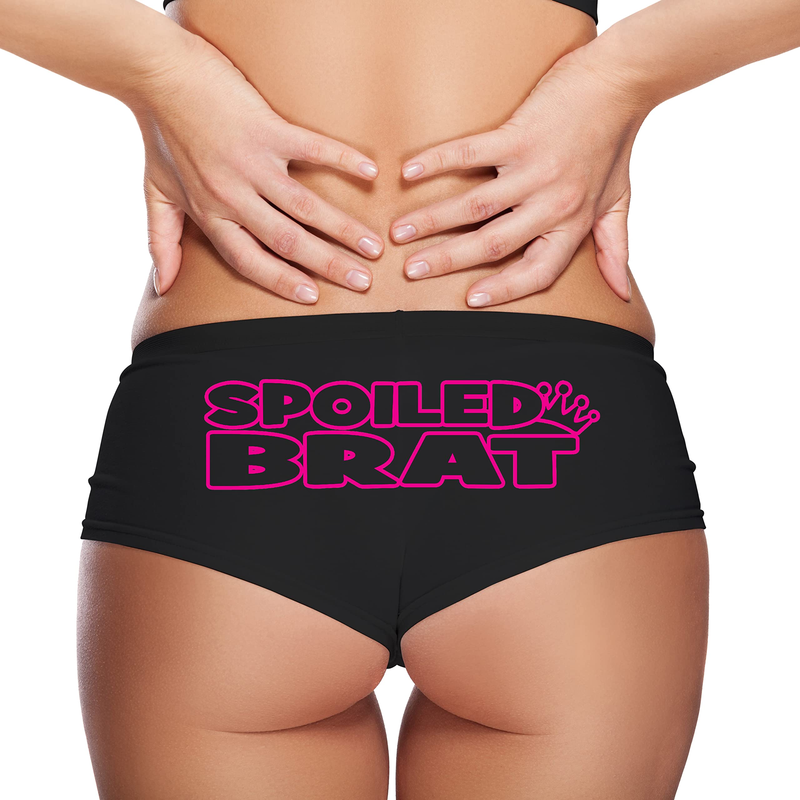 Spoiled Brat Booty Shorts for Women - Premium Cotton Sexy Panties - Naughty Lingerie Gift for Wife - Perfect for Valentine's Day & Romantic Nights