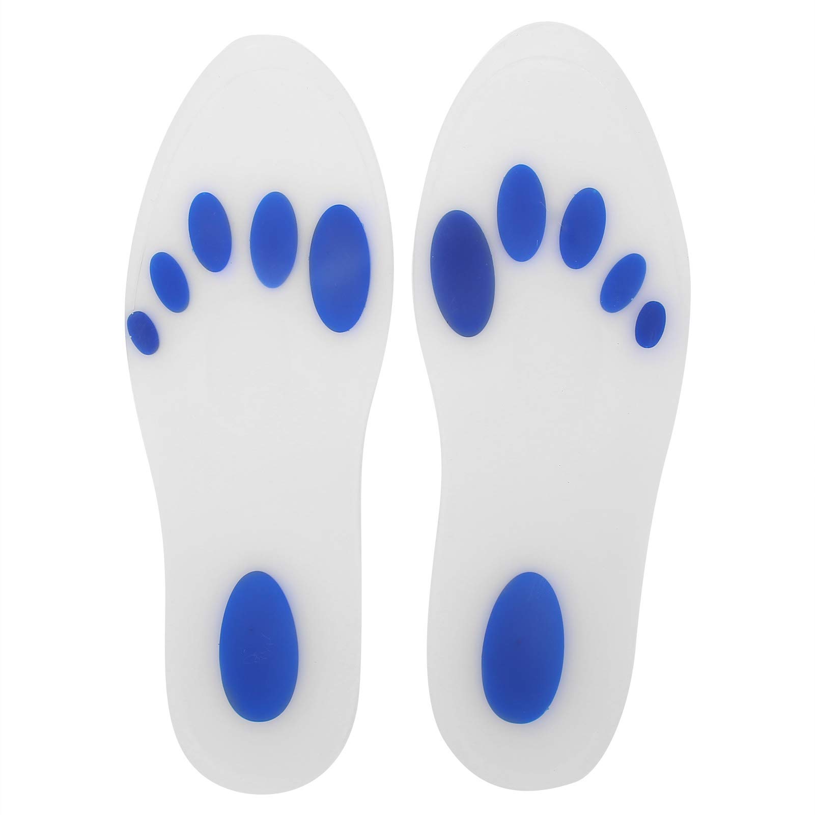 Dioche Silicone Shoe Insoles for Men & Women - Comfortable Height Lift & Shock Absorption Running Shoe Pads - Breathable Summer Elastic Shoe Insert Cushion for Work, Running, Walking & Daily Comfort