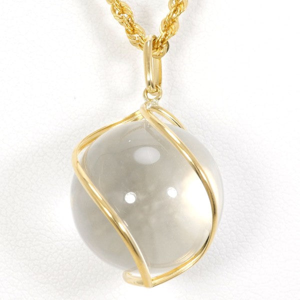 18K Yellow Gold Quartz Necklace for Women - Elegant & Durable Real Gold Jewelry - Perfect for Weddings, Anniversaries & Special Occasions