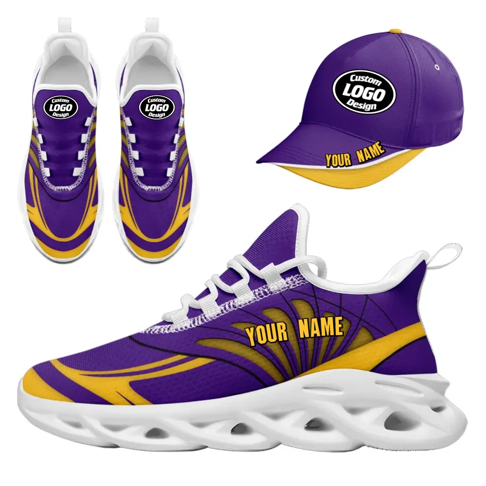 Custom Maxsoul Sneakers & Hat Combo - Personalized Athletic Shoes & Apparel Set for Gifts, Brand Promotions, Fan Festivals & Events (JH24020105-14W) - Perfect for Sports, Concerts & Streetwear Fashion