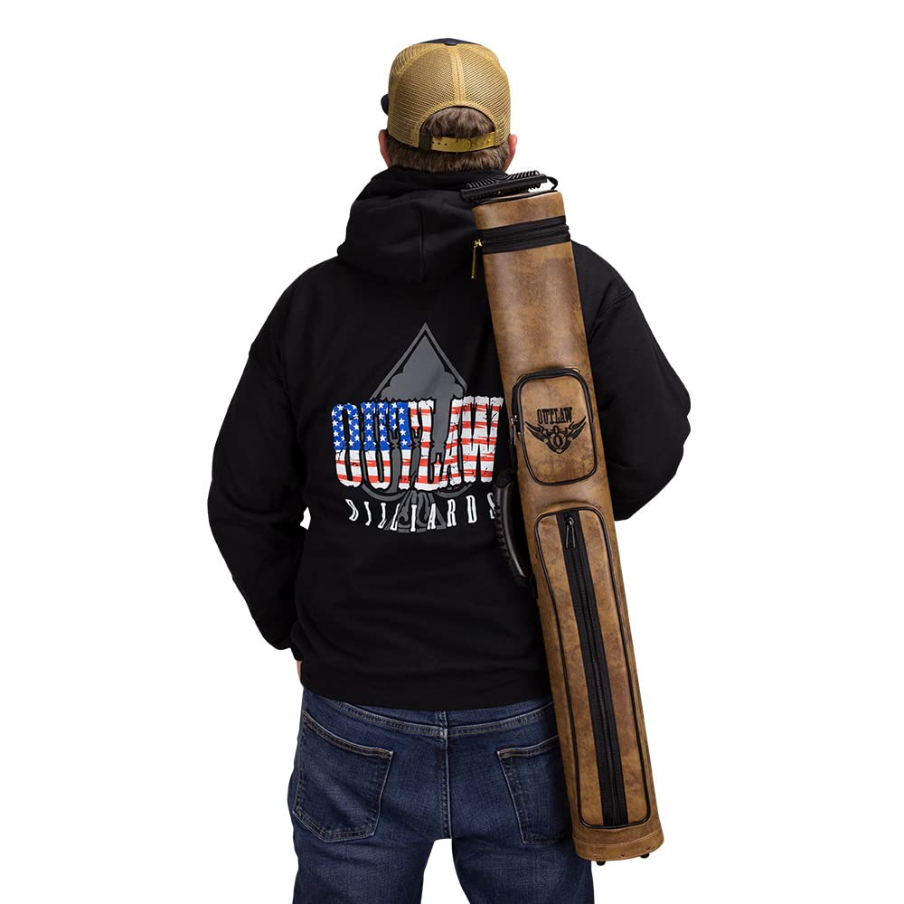 OUTLAW OLH11 1x1 Hard Pool Cue Case - Durable Billiard Cue Stick Holder for Professional & Home Use - Perfect for Pool Halls, Bars, and Game Rooms