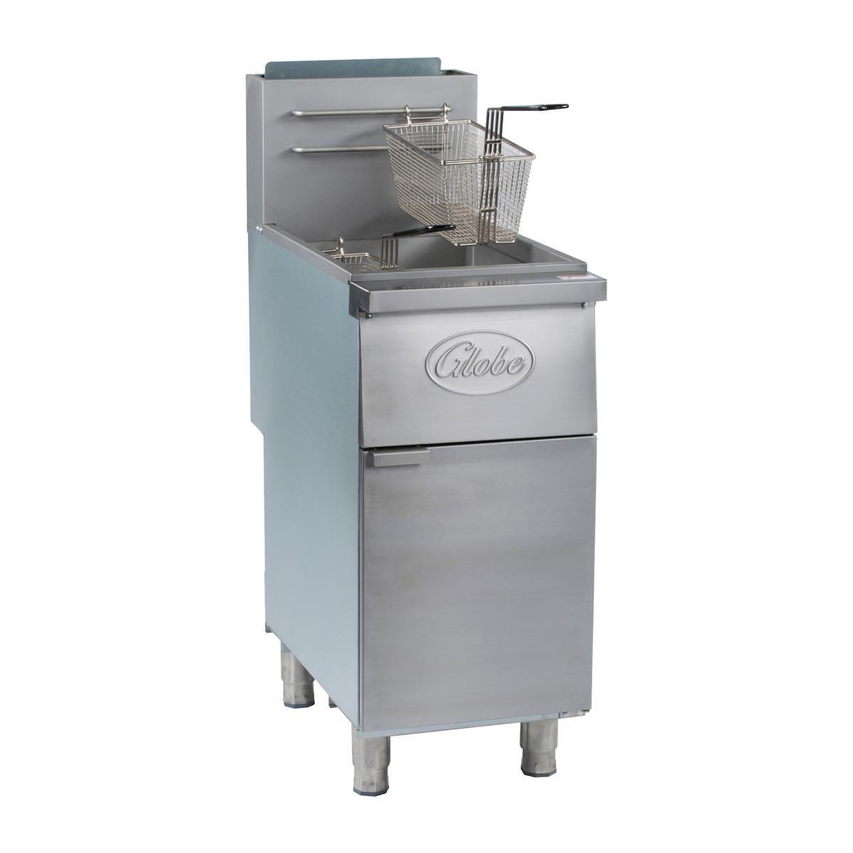 Globe GFF50PG Commercial Propane Floor Fryer – 50 lb Capacity for Restaurants, Food Trucks & Catering