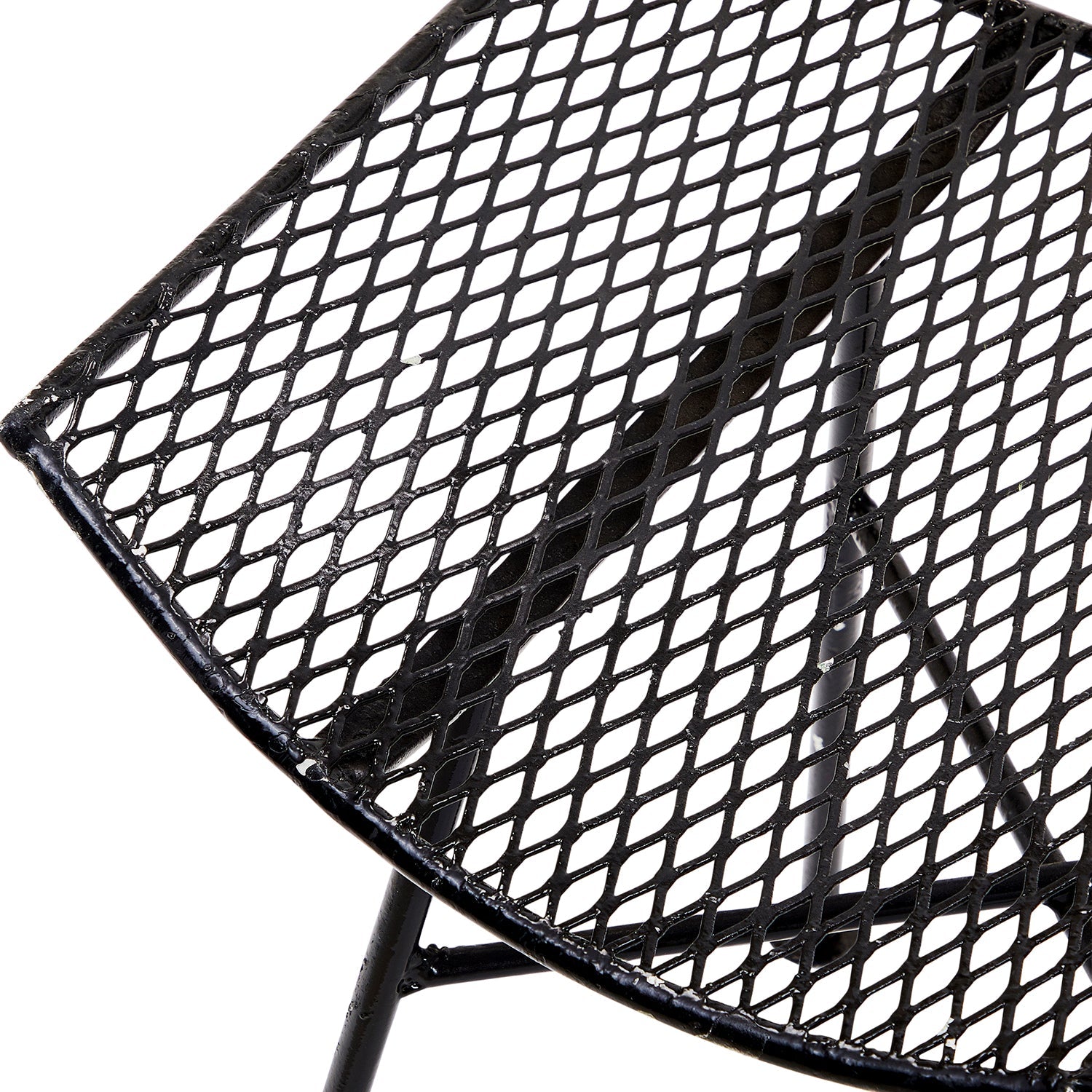 Black Woodard Mesh Outdoor Ottoman - Waterproof & Durable Patio Furniture for Poolside, Garden, or Deck Relaxation