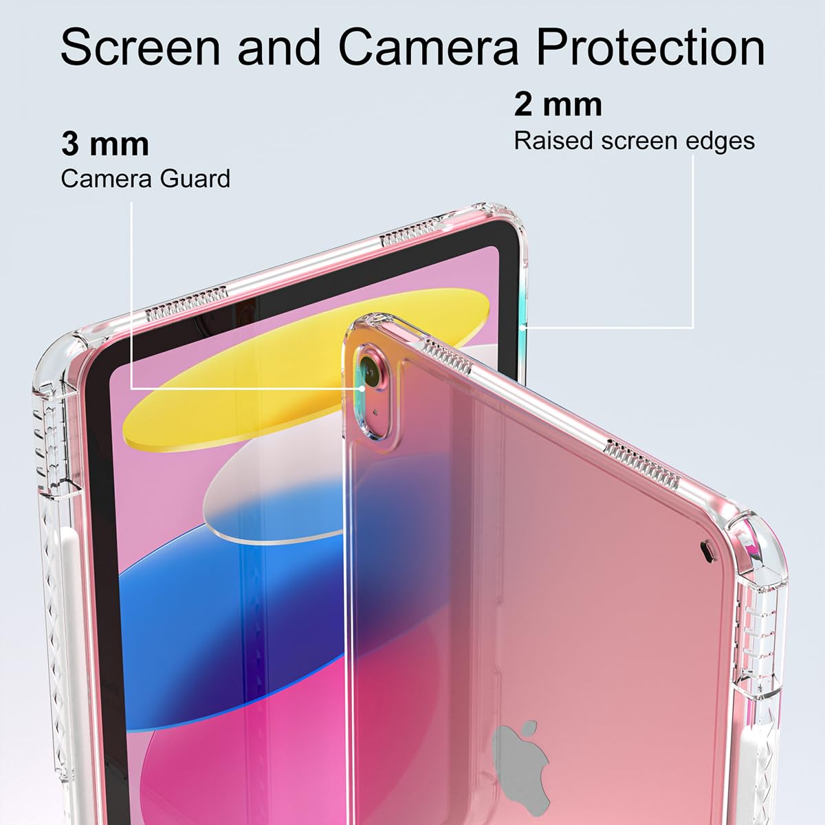 Premium Clear Shockproof Case for iPad 11th Gen 2025 (11-inch) & iPad 10th Gen 2022 (10.9-inch) | Ultra Slim Lightweight Soft Shell | Anti-Yellowing Design | Compatible with Apple Pencil Pro & USB-C Pencil | Perfect for Work, School & Travel Protection