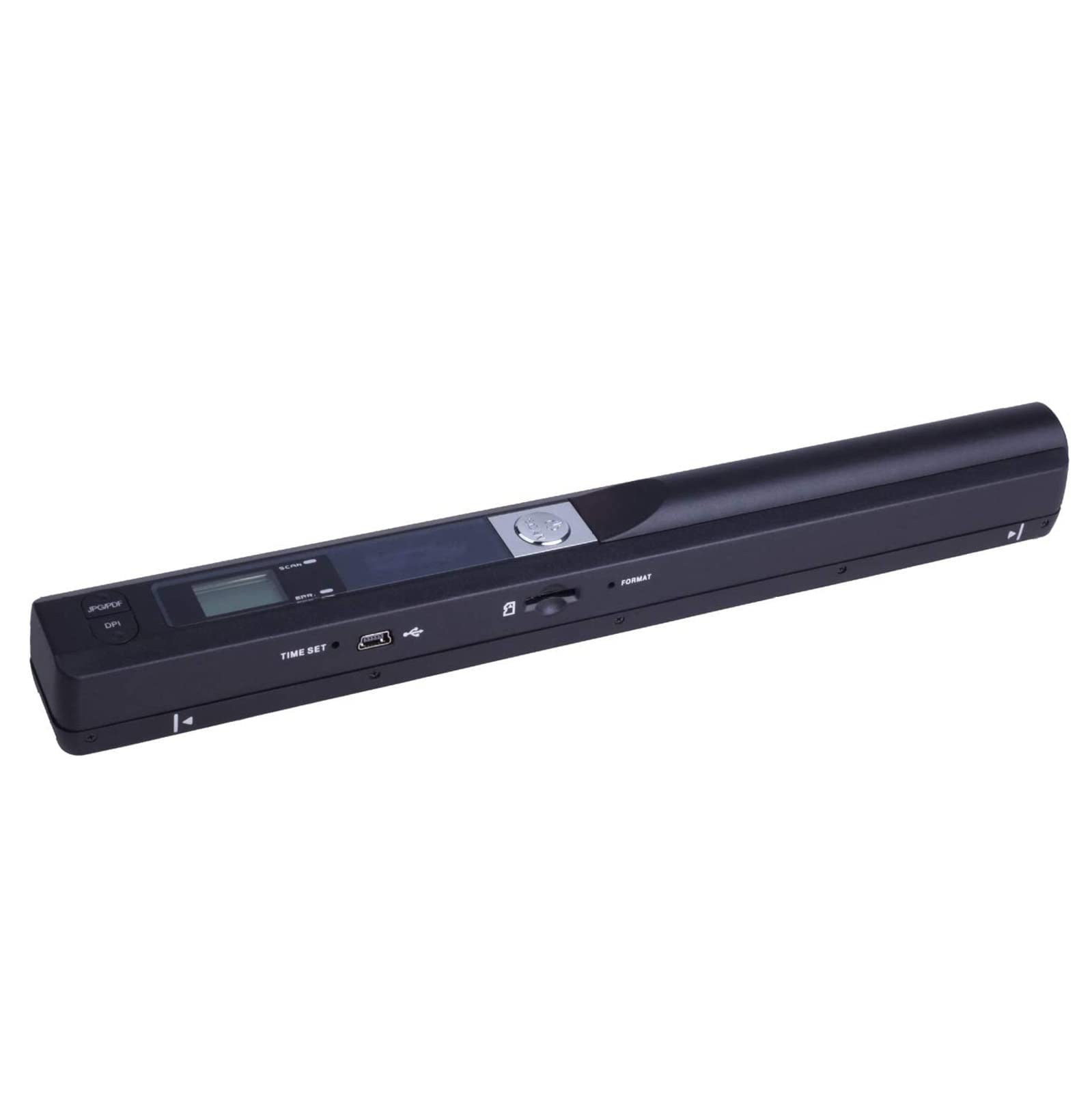 Portable Handheld Document Scanner - 900DPI High Resolution, A4 Size, LCD Display, JPG/PDF Formats, Battery Powered for Business Receipts & Books | Perfect for Office, Travel & Home Organization (Black)