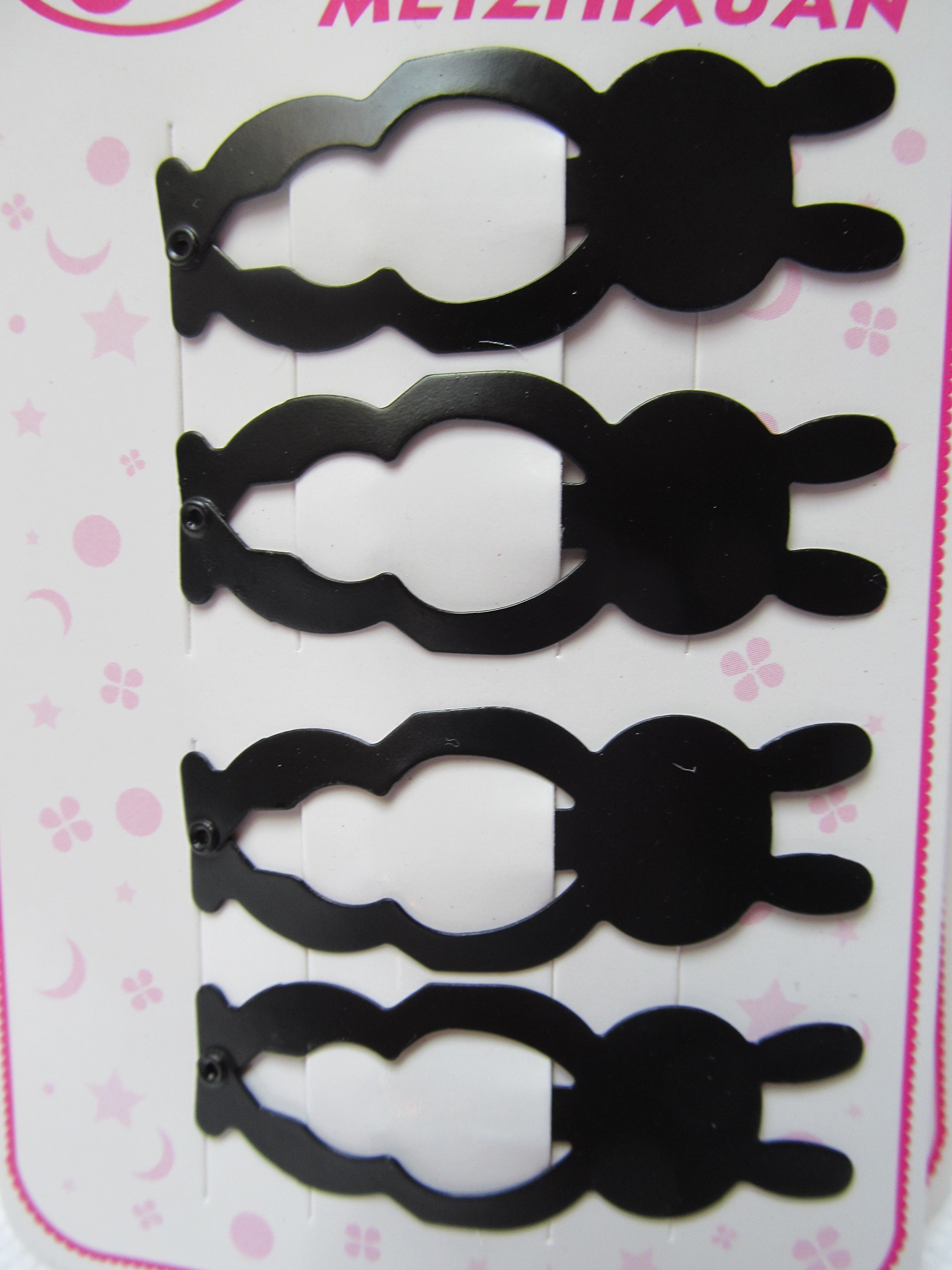 12 Pcs Girls Hair Clips Set - Snap Clips, Bendy Clips, Sleepy Clips with Cute Designs (Crowns, Dolphins, Bunnies) for Party, Gift Bags, School, Daily Hair Accessories by Fat-catz-copy-catz