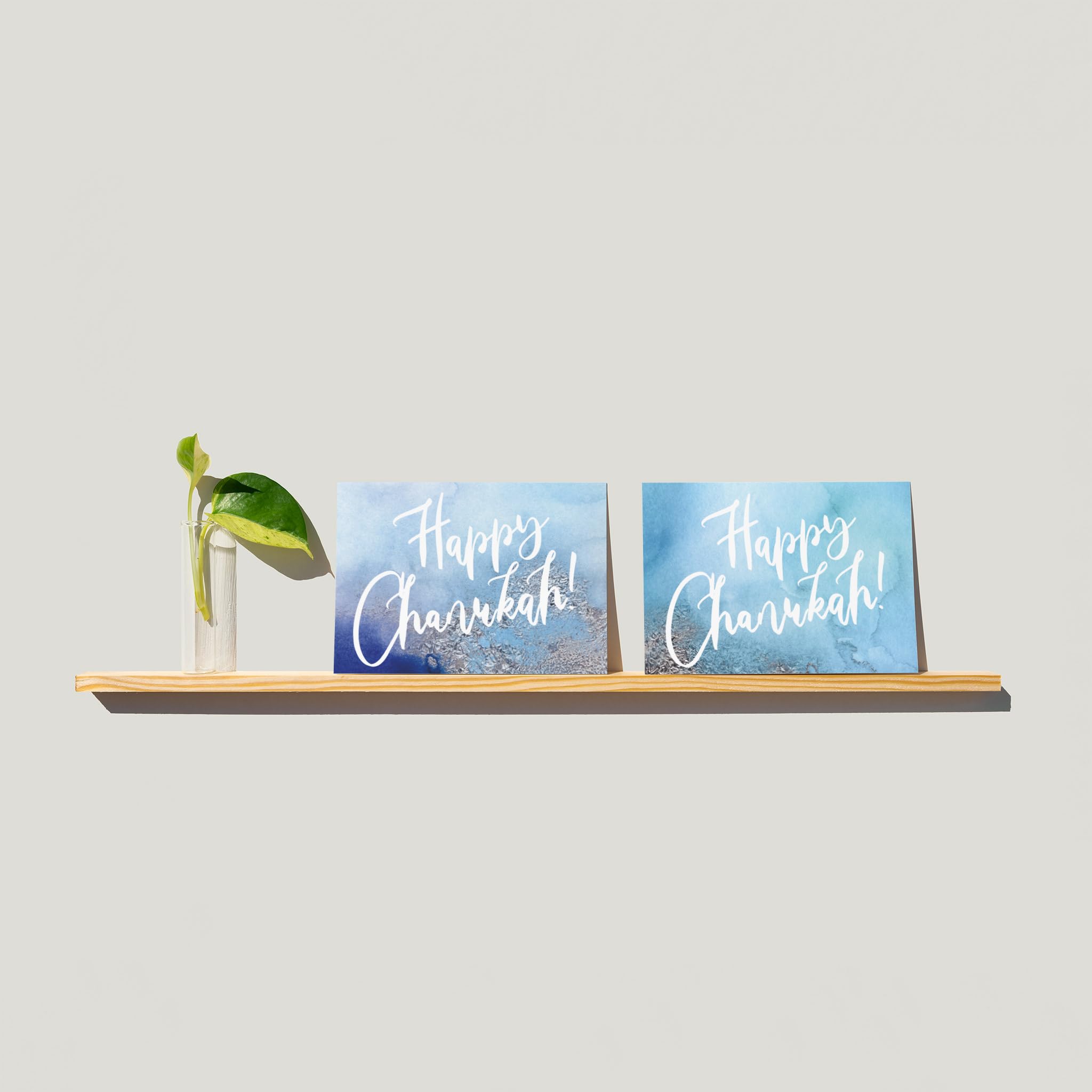 Happy Hanukkah Cards - 24 Pack Modern Blue Hanukkah Greeting Cards with Envelopes, Blank Inside for Personal Messages, Unique Jewish Holiday Stationery for Hanukkah, Chanukah, Festival of Lights - Perfect for Family Gatherings, Office Parties & Holiday Gift Exchanges
