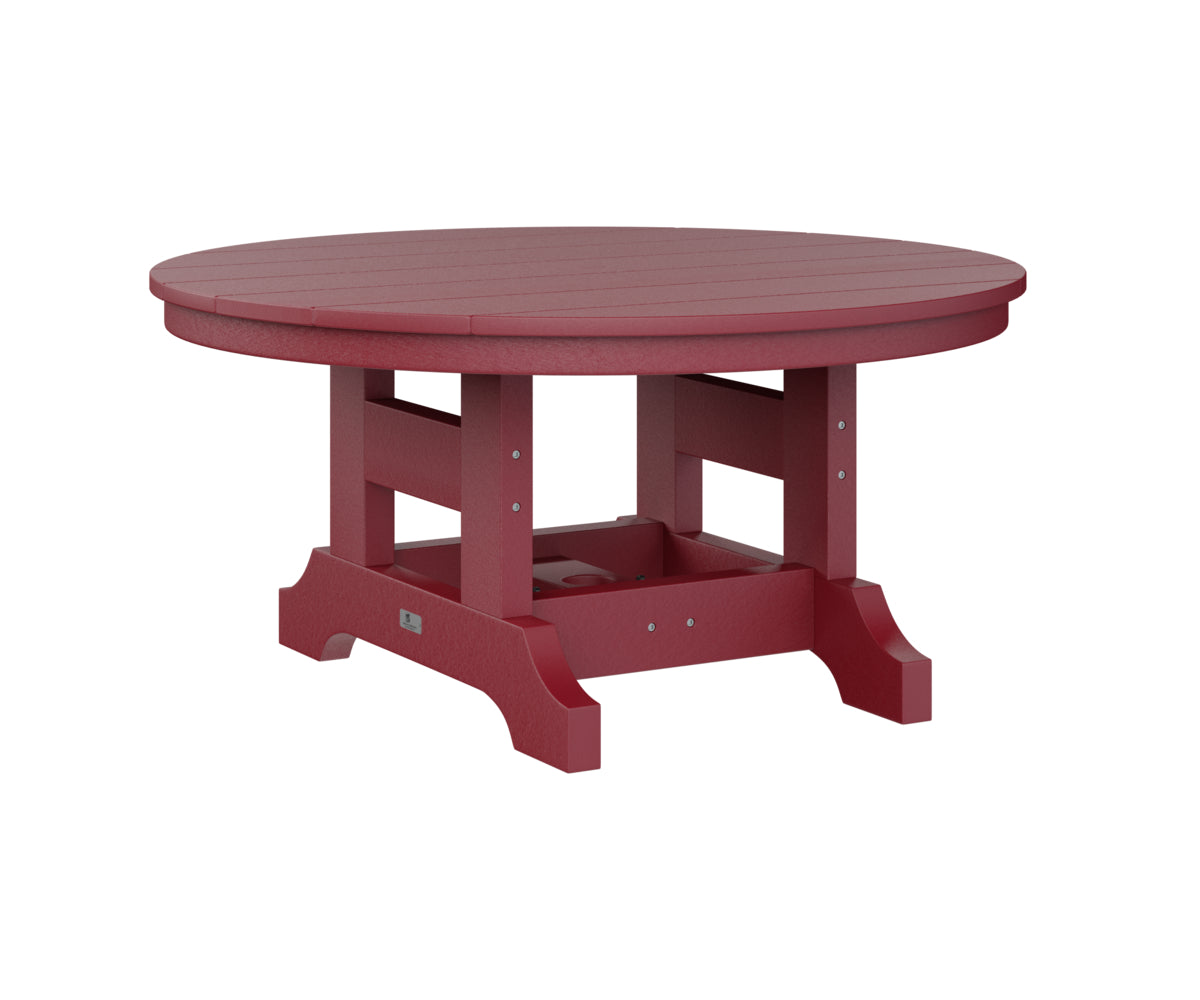 Berlin Gardens 38-Inch Round Outdoor Conversation Table - Patio Dining Set with Umbrella Hole for Backyard, Garden, Poolside & Deck Use