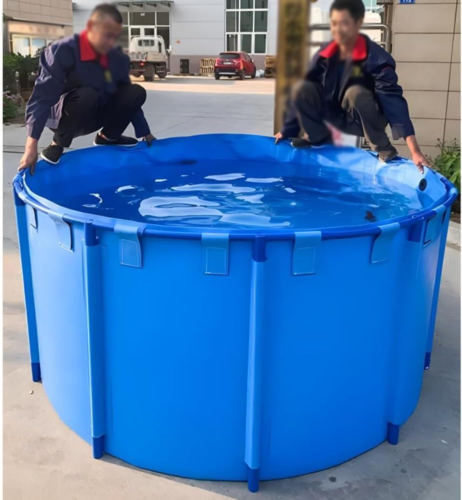Durable PVC Canvas for Above Ground Ponds - 6.5ft x 3ft Collapsible Belt Frame Pool, Fish Pond & Water Storage Tank (3100L Capacity) | Perfect for Koi Culture, Agricultural Irrigation & Outdoor Use
