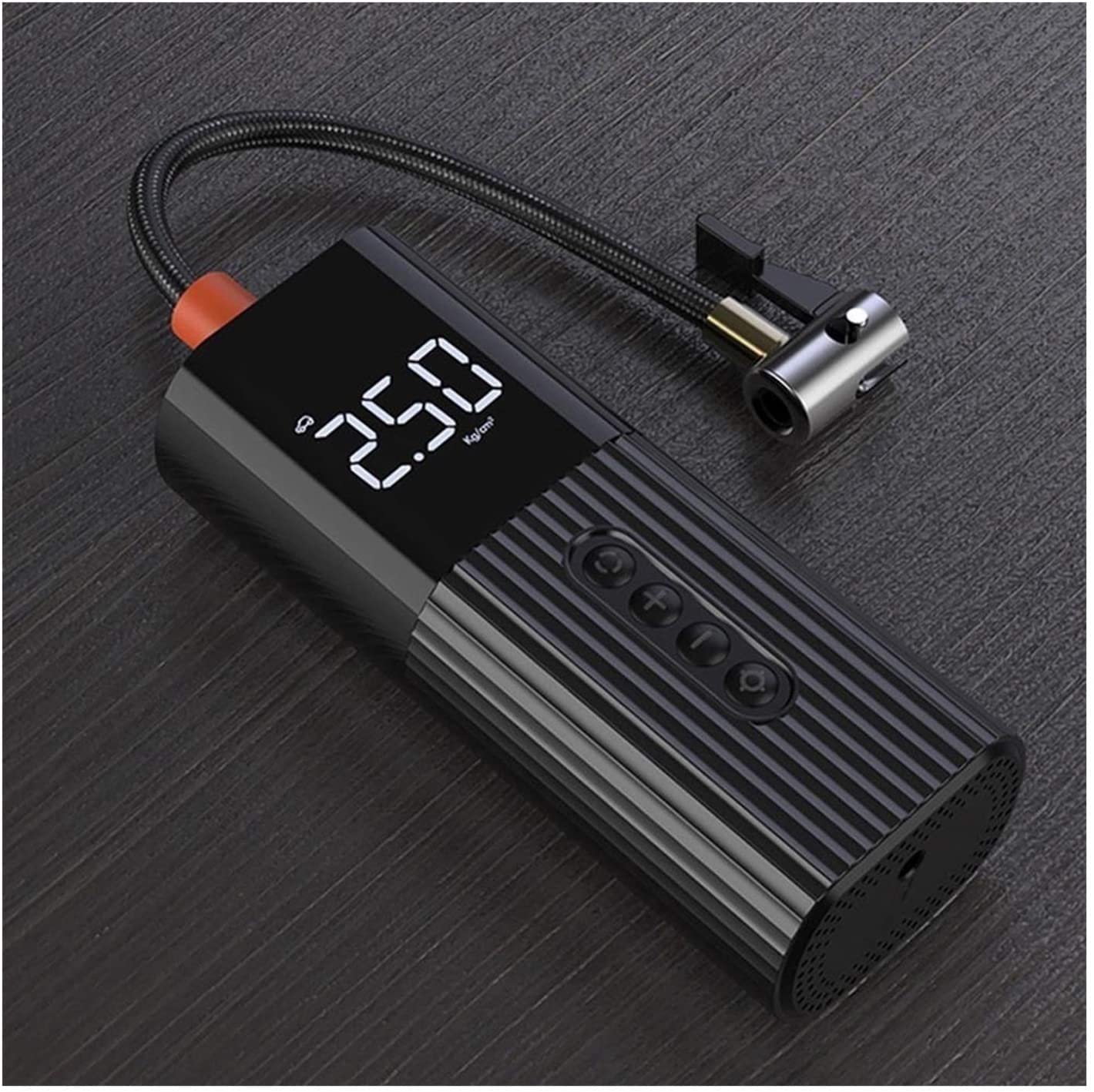 12V Portable Air Compressor Tire Inflator - Digital Gauge, LED Light & Valve Adaptors - Fast Car, Bike, Motorcycle Tire Pump - Perfect for Automobiles, Bicycles, Basketballs & Inflatables (Home, Garage, Roadside Emergency Use)