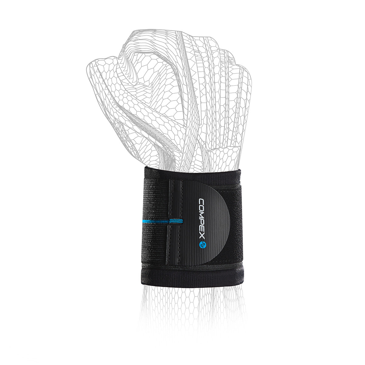 Compex ACTIV'® Strong Wrist Support Band - Premium Wrist Brace for Pain Relief, Carpal Tunnel & Arthritis - Ideal for Gym, Sports & Daily Activities