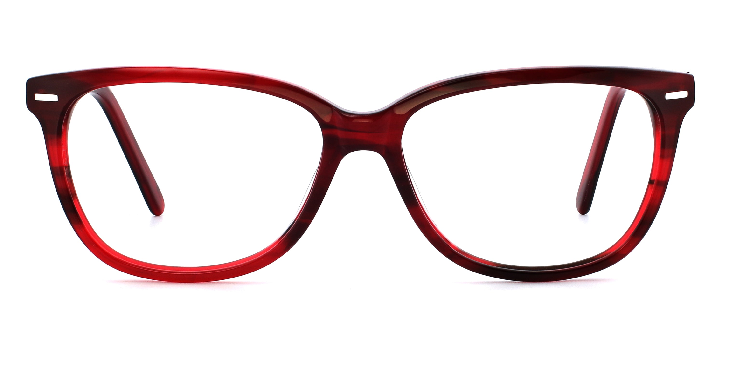 Fashionable Striped Round Rectangular Reading Glasses Frame A16316 in Wine Stripe - Perfect for Reading, Working & Stylish Everyday Wear