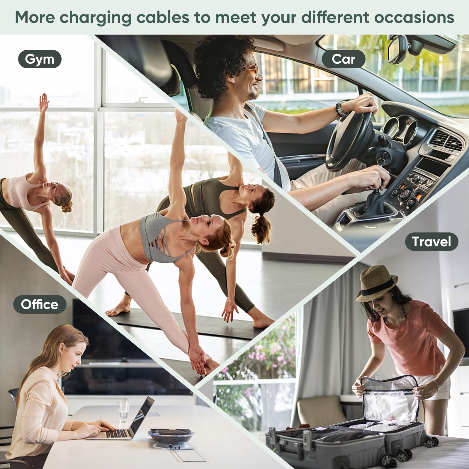 Google Pixel Watch 2 Charger 2-Pack - Fitbit Ace LTE Type-C Cable for Fast Charging at Home & Travel