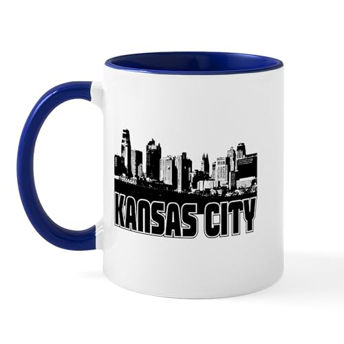 White/Navy Inside - Kansas City Skyline Mug