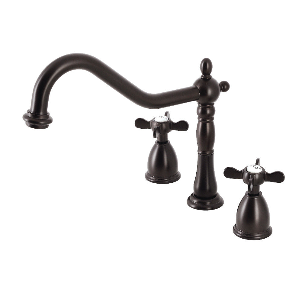 Kingston Brass KB1791BEXLS Essex Widespread Kitchen Faucet - Modern Brushed Nickel Finish for Farmhouse & Contemporary Kitchens