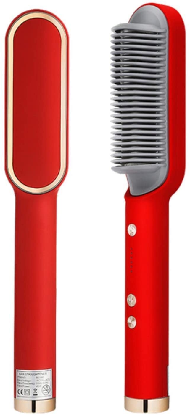 JGJ Professional Hair Straightening Brush for Women - 3-in-1 Styling Tool with Adjustable Temperature (Multiple Colors) | Perfect for Home Use, Travel & Salon-Quality Styling