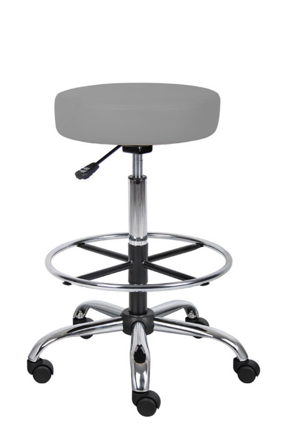 Boss Caressoft Medical Vinyl Drafting Stool B16240 - Adjustable Height Ergonomic Stool for Dental Offices, Laboratories & Home Workstations
