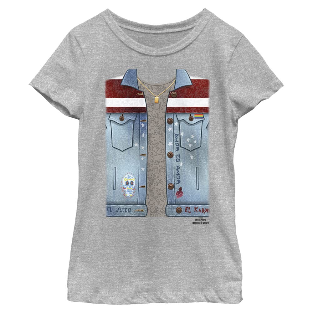 Marvel America Chavez Kids Costume T-Shirt | Superhero Cosplay Outfit for Girls | Halloween Dress-Up & Comic-Con Party Wear