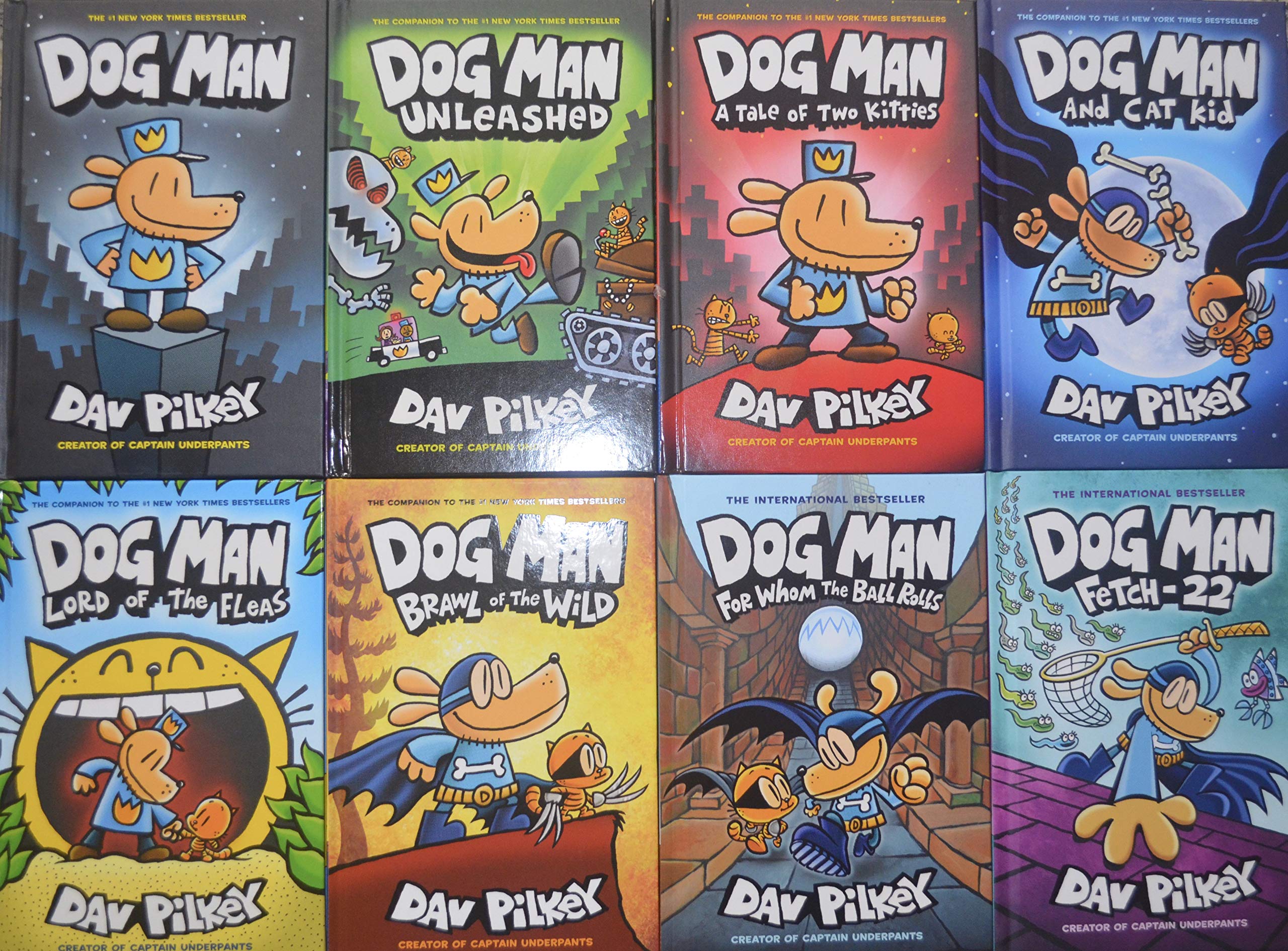Dog Man Series - 8 Book Collection Set | Graphic Novels for Kids | Perfect for Young Readers, Gifts & Classroom Libraries
