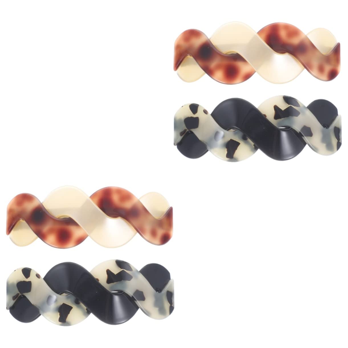 Beavorty 4 Pack Hair Clips for Women - Alloy Barrettes, Ponytail Clips & Claw Clips for Thick Hair Styling - Elegant Hair Accessories for Everyday, Work & Special Occasions