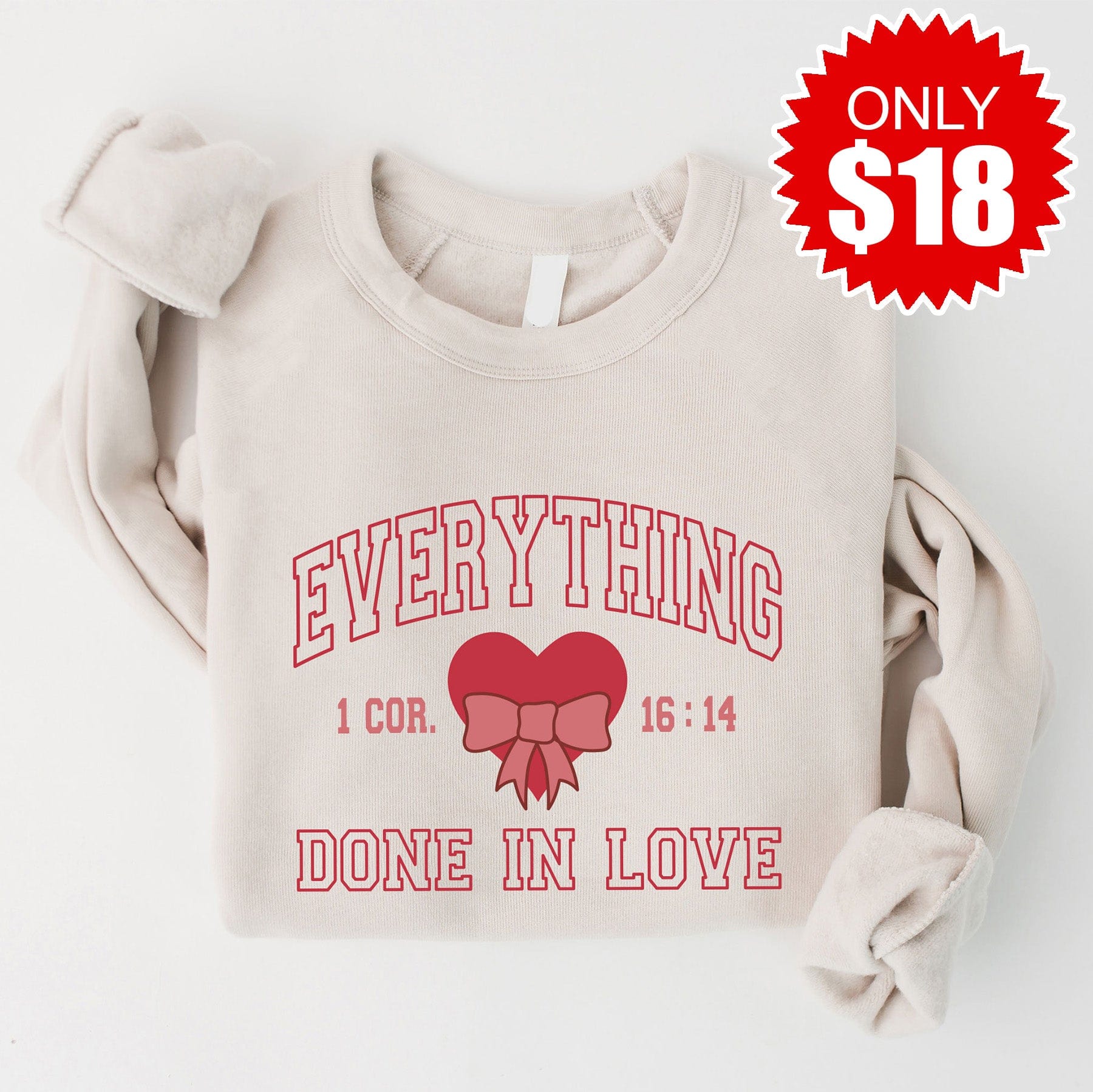Embroidered 'Do Everything in Love' Sweatshirt - Cozy Pullover for Women & Men | Perfect for Casual Wear, Date Nights & Gifts