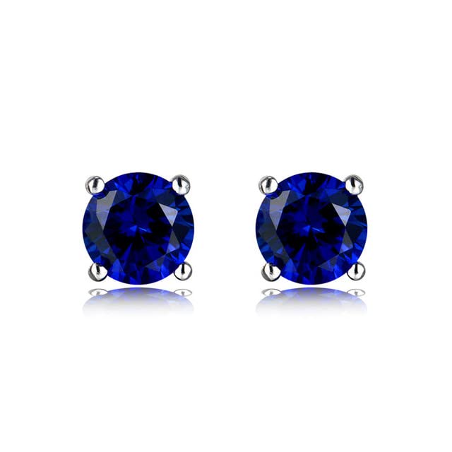 Luxury Aquamarine Earrings for Women - 925 Sterling Silver Vintage Double Stud Crystal Jewelry - Perfect for Weddings, Parties & Special Occasions