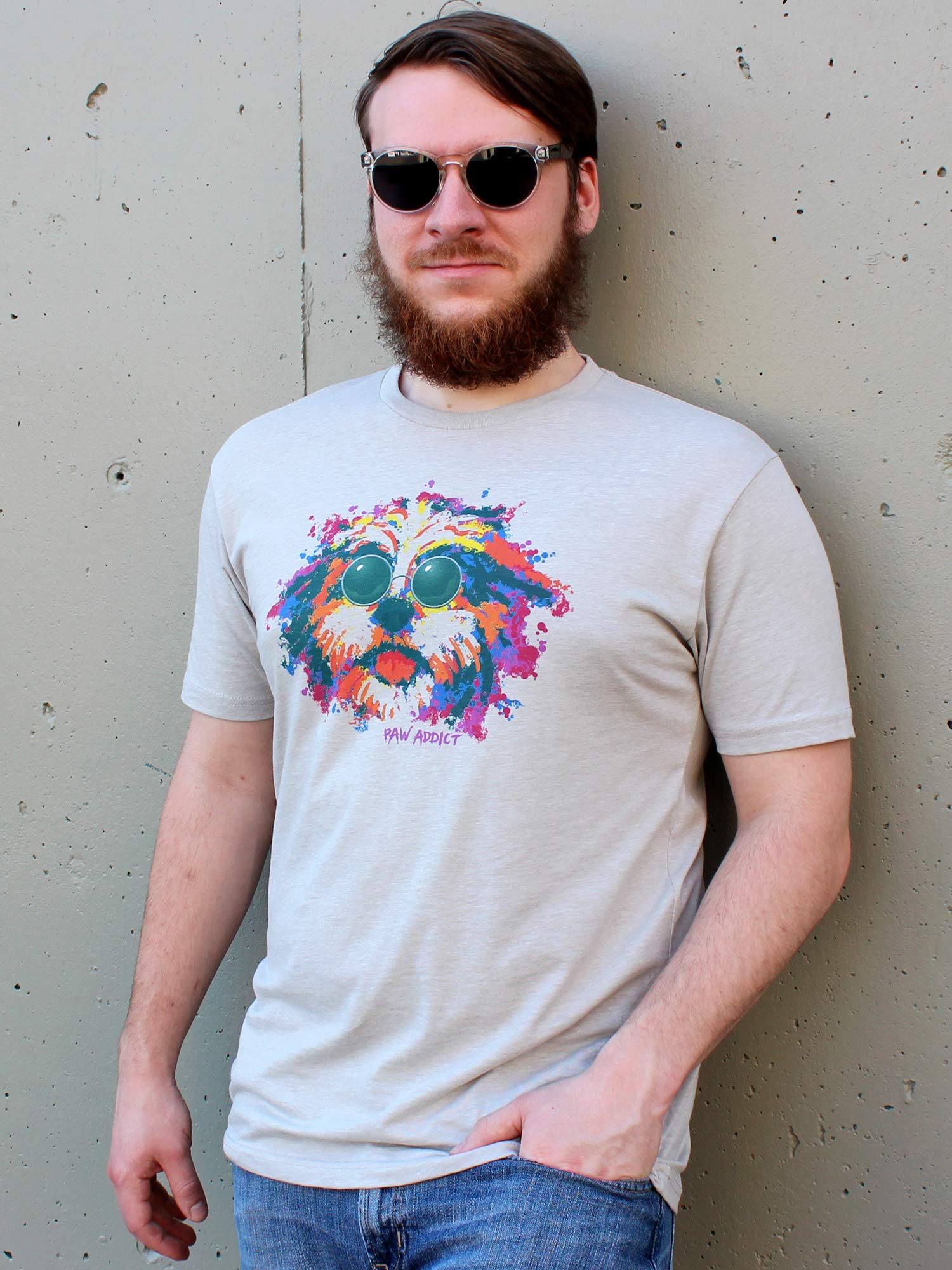 Paw Addict Dog Lover Graphic T-Shirt for Men | Funny Pet Lover Novelty Tee | Perfect Gift for Dog Owners & Animal Enthusiasts