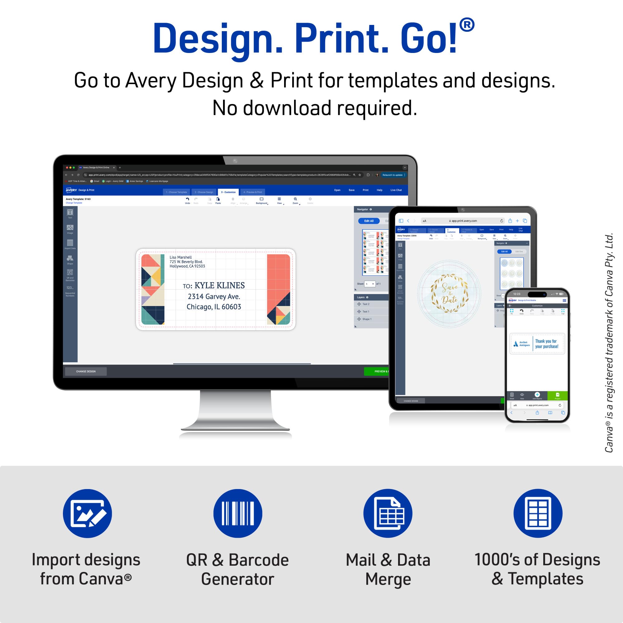 Avery Printable Business Cards with Sure Feed Technology - 2