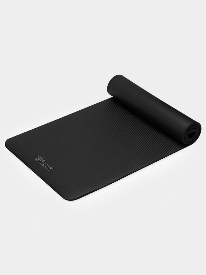Premium Gaiam Essential Fitness Yoga Mat - 10mm Thick, Non-Slip, Eco-Friendly for Home & Studio Workouts - Perfect for Yoga, Pilates, and Meditation Exercises