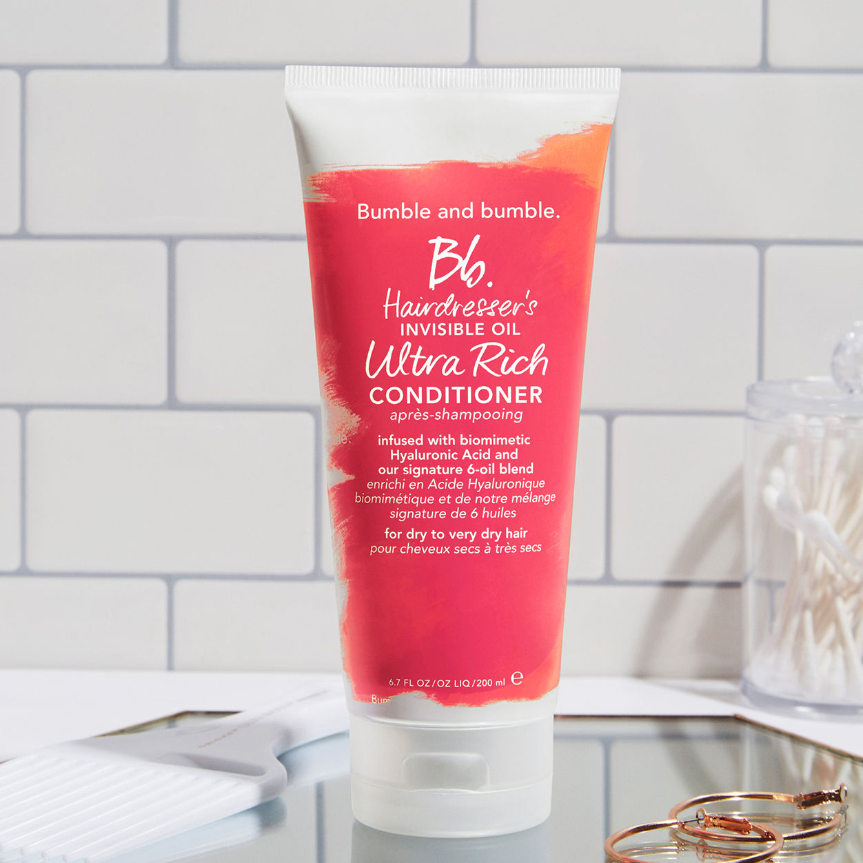 Professional Hairdresser's Invisible Oil Ultra Rich Conditioner - Deep Hydrating & Repairing Treatment for Dry, Damaged Hair - Salon Quality Hair Care for Smooth, Shiny Locks - Perfect for Daily Use & Post-Color Treatment