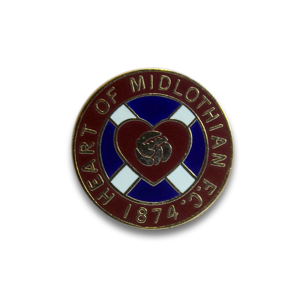 Heart of Midlothian FC Circle Pin Badge - Official Football Club Enamel Lapel Pin - Perfect for Fans, Collectors & Match Days - Show Your Team Spirit at Games, Events & Work