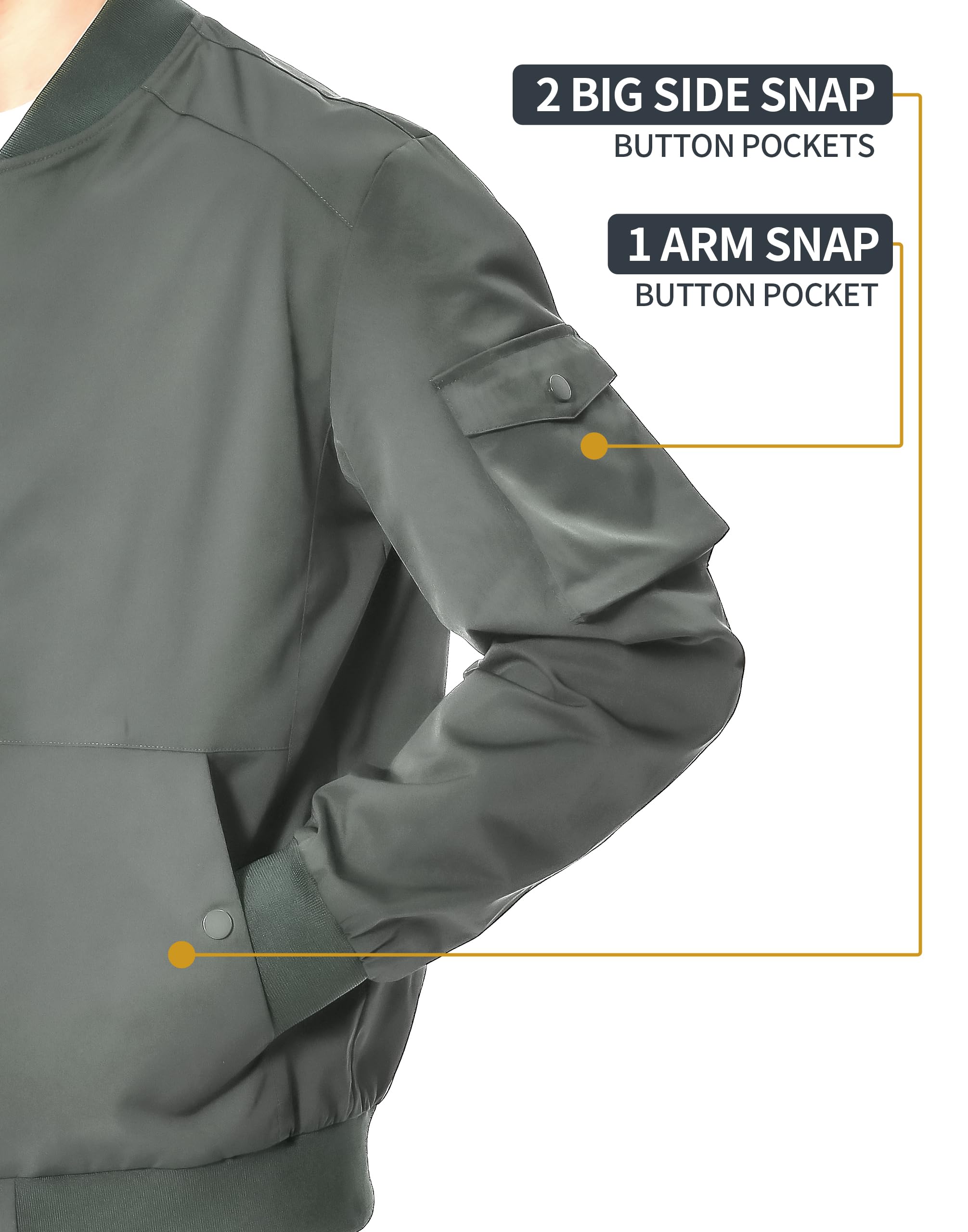 **Pioneer Camp Men's Lightweight Bomber Jacket - Stylish Varsity Flight Zip Up Windbreaker with Pockets for Spring & Fall | Casual Outdoor Wear, Travel, and Everyday Fashion**