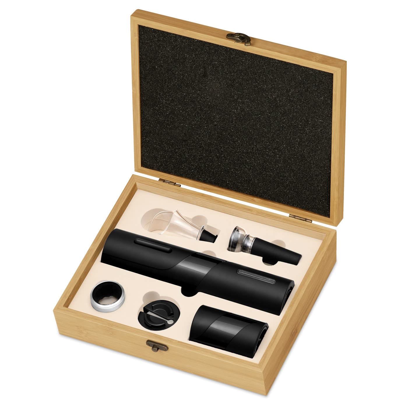 Premium Electric Wine Opener Set - Personalized Wedding & Anniversary Gift for Couples - Wine Lover Accessories Kit with Engraved Wooden Box - Perfect for Romantic Dinners, Housewarming Parties & Wine Tasting Events
