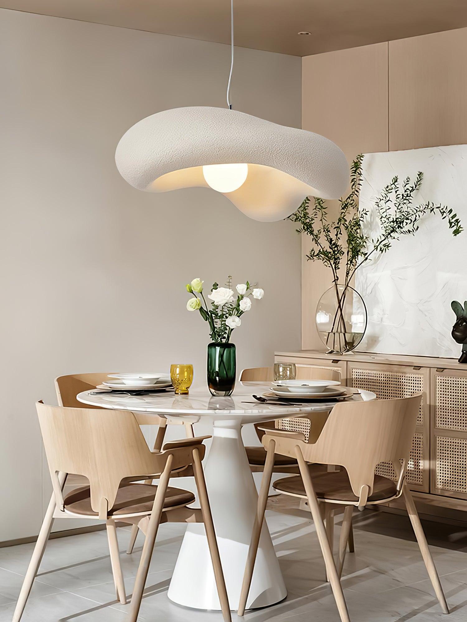 Eterna Wabi Sabi Pendant Light - Handmade Japanese Minimalist Hanging Lamp for Dining Room, Kitchen Island, or Bedroom Decor