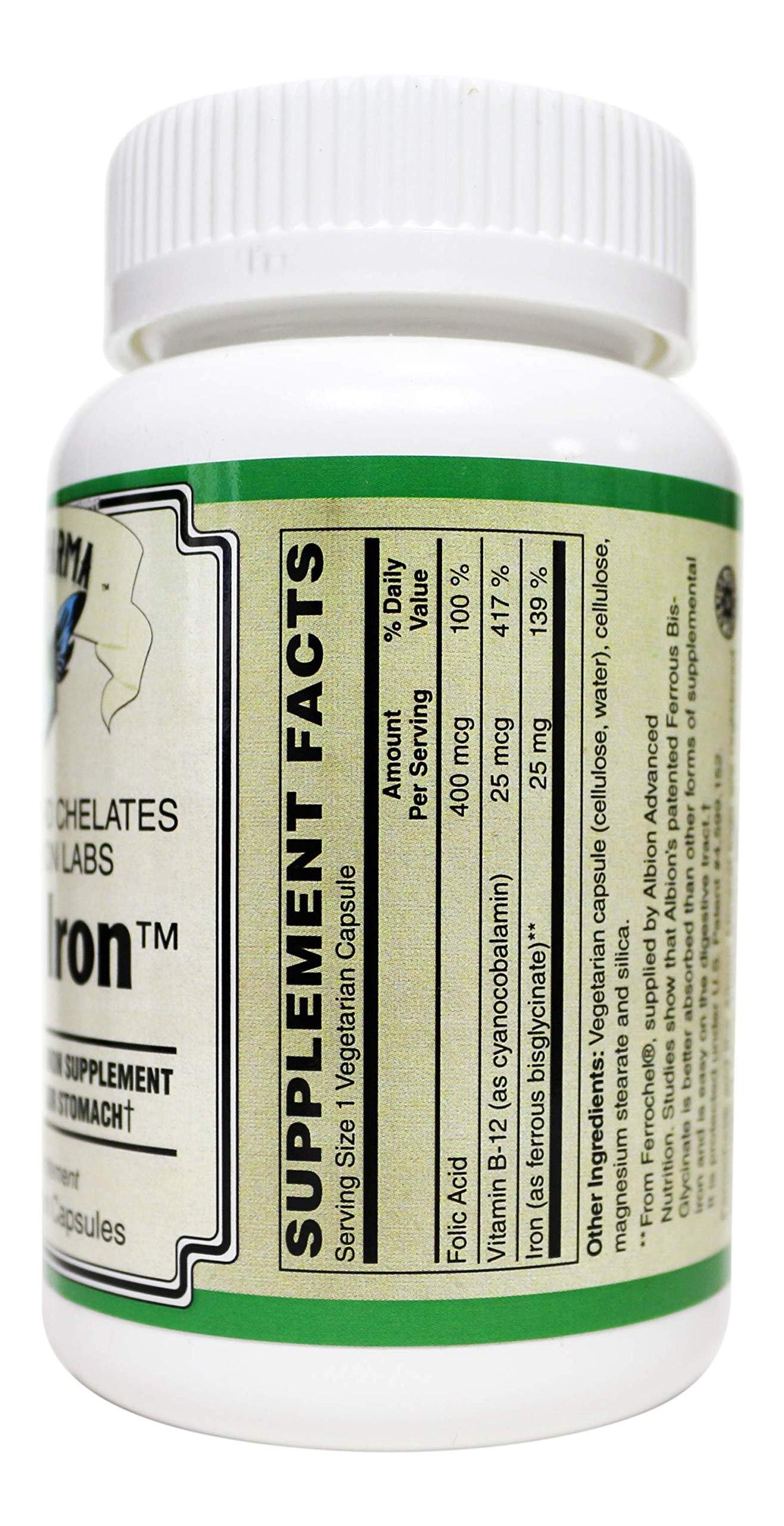 Easy Iron (Patented Ferrochel®, Iron Bisglycinate) - 90 Vegetarian Capsules for Optimal Absorption | Supports Energy, Focus & Healthy Blood | Ideal for Active Lifestyles & Pregnancy