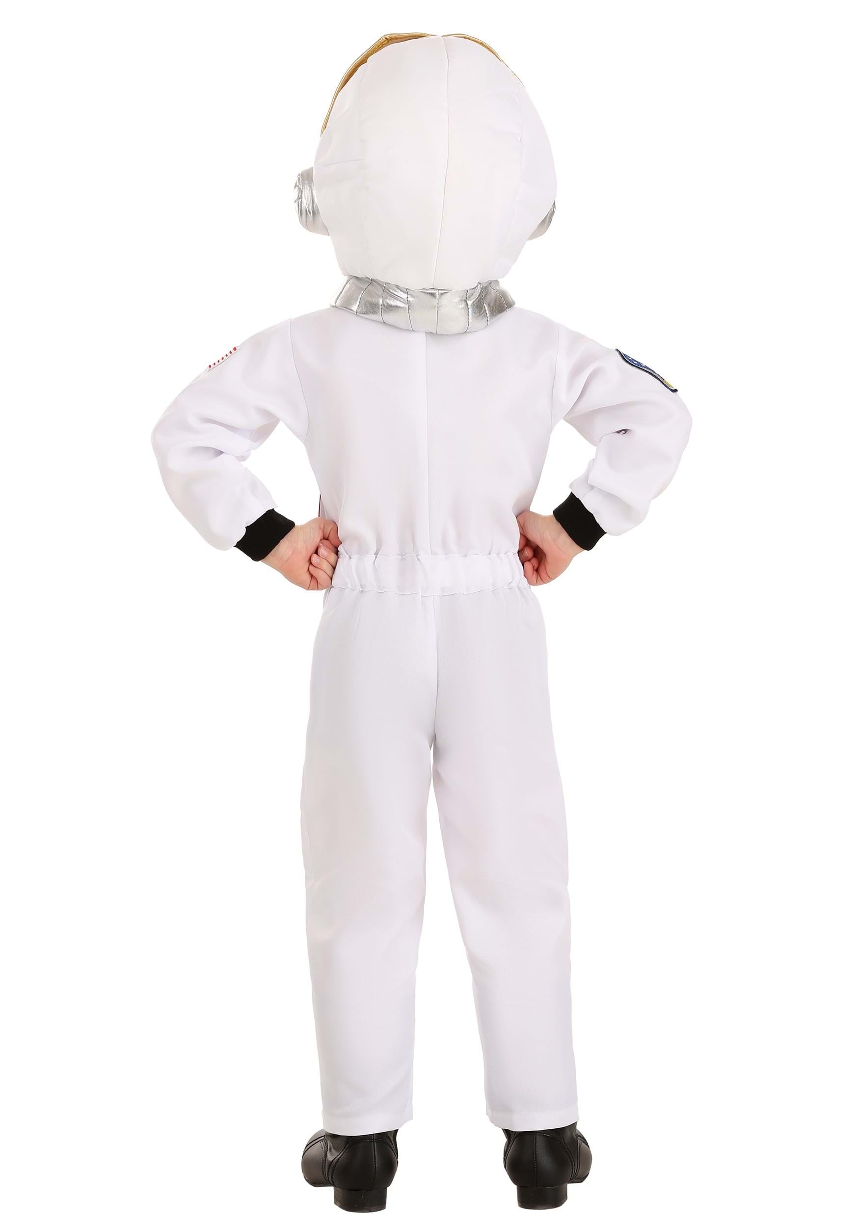 White Astronaut Costume for Toddlers - Kids Space Suit Dress Up for Halloween, Cosplay & Birthday Parties