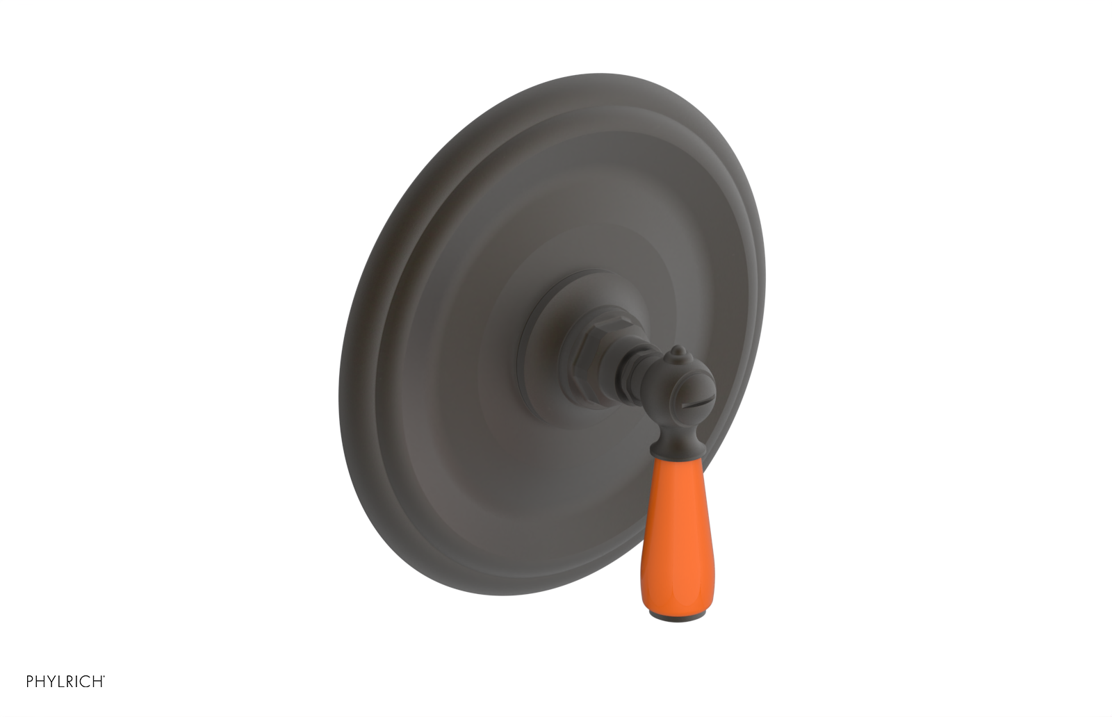 Jamestown Pressure Balance Shower Plate & Handle Trim with Orange Accents - 4