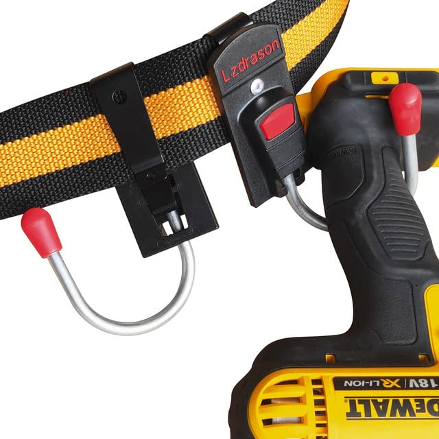 Heavy Duty Tape Measure Holder & Drill Holster - Tactical Tool Belt Clip for Electricians & Contractors - Cordless Tool Pouch with Secure Belt Hook - Perfect for Construction, DIY Projects & Professional Worksites