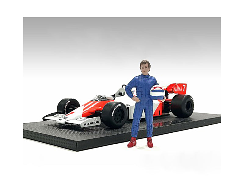 1/18 Scale American Diorama 80's Racing Legends Figure B - Collectible Model Car Accessory for Diecast Displays & Vintage Motorsport Dioramas