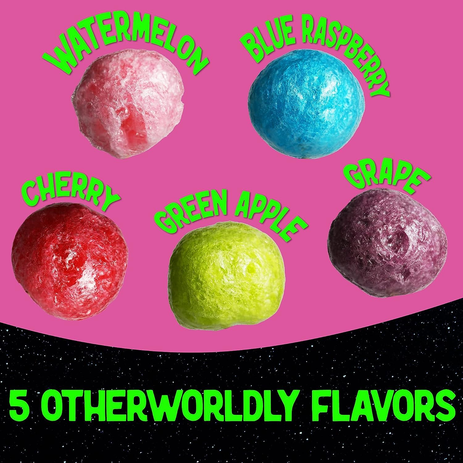 Premium Freeze Dried Space Balls Candy - 6oz Crunchy Astronaut-Inspired Treats for Kids & Adults - Perfect for Birthday Parties, Movie Nights & Space-Themed Events - Individually Boxed for Freshness & Protection